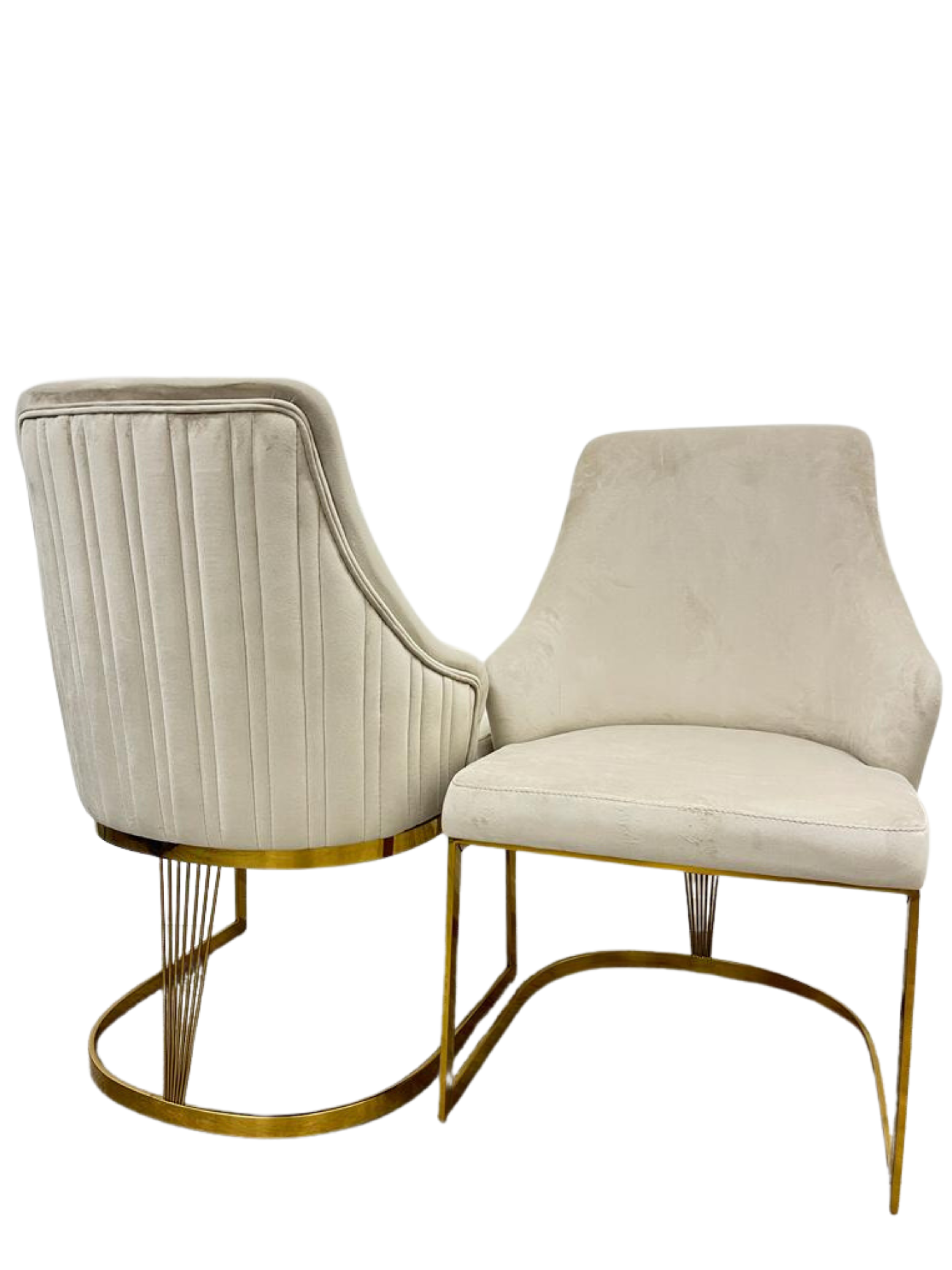 Olivia Velvet Dining Chair with Gold Frame