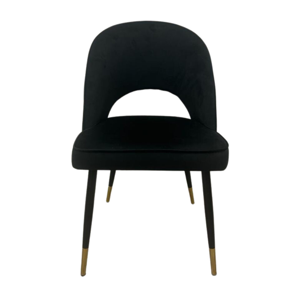 Bjorn Dining Chair in Black Velvet