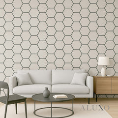 ALUXO® Acoustic Hexagon Wall Panel 70 x 60cm - Ash Grey