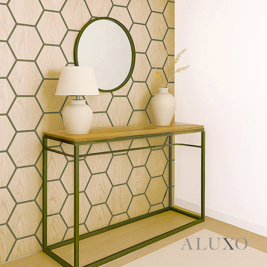 ALUXO® Acoustic Hexagon Wall Panel 70 x 60cm - Natural Oak