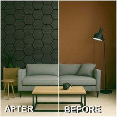 ALUXO® Acoustic Hexagon Wall Panel 70 x 60cm - Charcoal Black