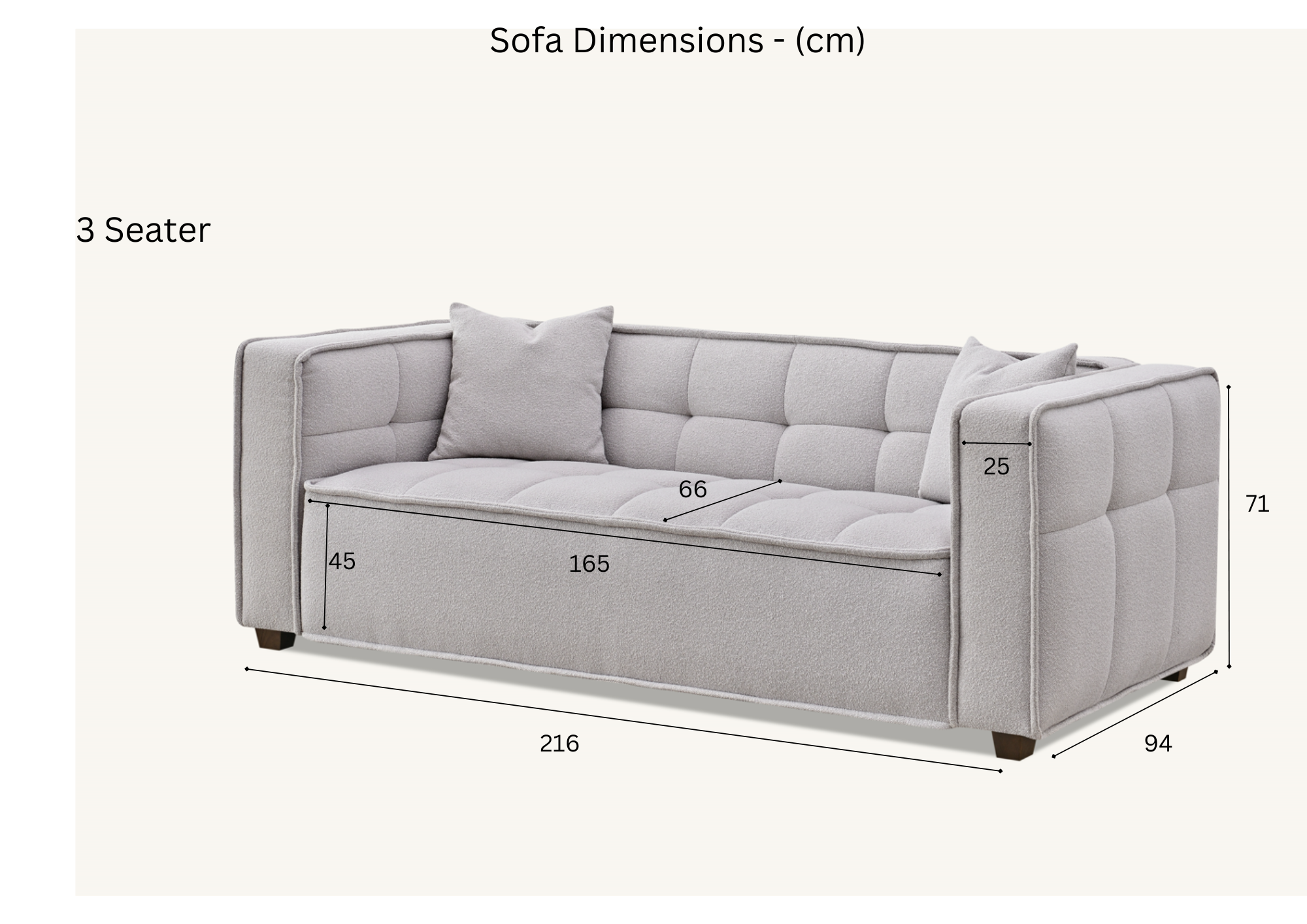 Murray Sofa Range in Putty Boucle Fabric