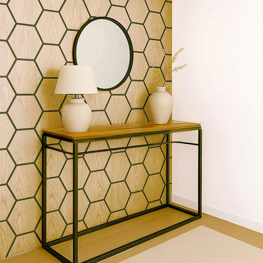 ALUXO® Acoustic Hexagon Wall Panel 70 x 60cm - Natural Oak