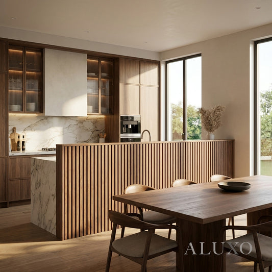 Panelux™ Pro 3-Sided Wood Veneer Deep Oak Half Wall Panels - 120cm x 60cm (Set Of 3)