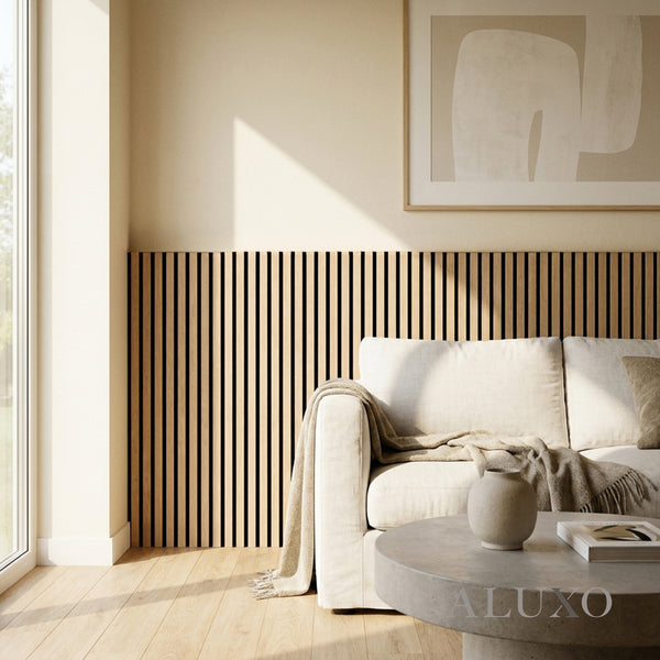 Panelux™ Pro 3-Sided Wood Veneer Maple Half Wall Panels - 120cm x 60cm (Set Of 3)