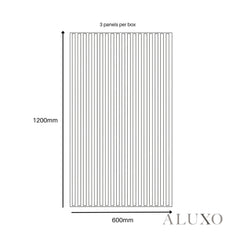 Panelux™ Pro 3-Sided Wood Veneer Deep Oak Half Wall Panels - 120cm x 60cm (Set Of 3)