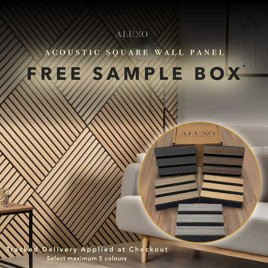 FREE SAMPLE - Acoustic Square Slatted Wall Panel | Choose Up to 5 Colours