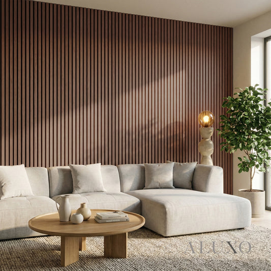 Panelux™ Pro 3-Sided Wood Veneer Smoked Oak Wall Panels - 240cm x 32cm (Set Of 2)