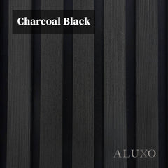 ALUXO® Acoustic Slatted Wall Panels 240 x 60cm - Charcoal Black