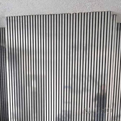ALUXO® Acoustic Slatted Wall Panels 240 x 60cm - Chrome Metallic