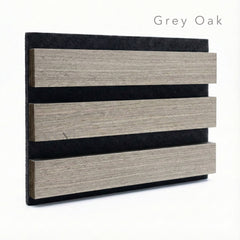 ALUXO® Grey Oak Acoustic Wall Panels 240 x 32cm (Set Of 2)