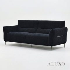 ALUXO® Albany 3 Seater Sofa – Midnight Black Bouclé | Deep Cushion Comfort
