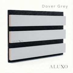 Panelux™ Pro Dove Grey Coloured Acoustic Wood Wall Panel | 3-Sided Wrap 240cm x 32cm (Set of 2)
