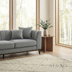 ALUXO® Cooper Left Hand Facing (LHF) Corner Sofa – Dolphin Bouclé | Mid-Century Modern