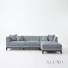 ALUXO® Cooper Right Hand Facing (RHF) Corner Sofa – Dolphin Bouclé | Mid-Century Modern