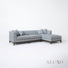 ALUXO® Cooper Right Hand Facing (RHF) Corner Sofa – Dolphin Bouclé | Mid-Century Modern