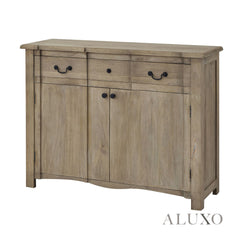 Copgrove 2 Door Sideboard – French-Inspired Washed Wood Storage Unit with Drawer, 120cm