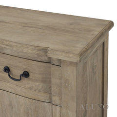 Copgrove 2 Door Sideboard – French-Inspired Washed Wood Storage Unit with Drawer, 120cm