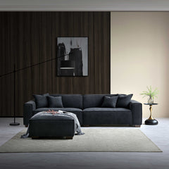 FREE SAMPLE – Bouclé Fabric – Midnight Black | Dakota Sofa Swatch