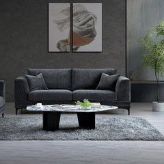 FREE SAMPLE – Mermaid Velvet – Steel | Gramercy, Harlem & Lenox Sofa Swatch
