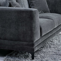 FREE SAMPLE – Mermaid Velvet – Steel | Gramercy, Harlem & Lenox Sofa Swatch