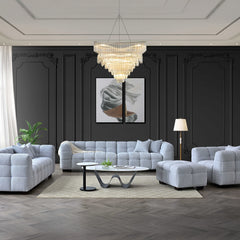 FREE SAMPLE – Bouclé Fabric – Pearl | Tribeca Sofa Collection Swatch
