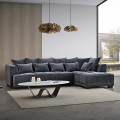 FREE SAMPLE – Mermaid Velvet – Steel | Gramercy, Harlem & Lenox Sofa Swatch
