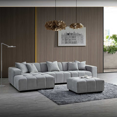 FREE SAMPLE – Bouclé Fabric – Cloudy Grey | Leonard Sofa Swatch