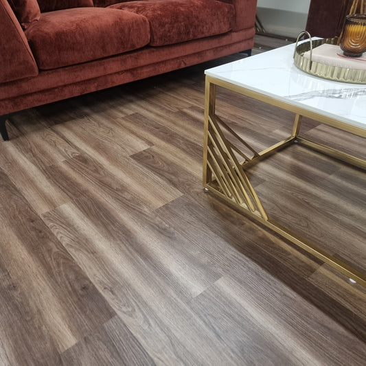 ALUXO® Signature Self Adhesive Vinyl Flooring Tiles - Wood Effect Dark Oak | 36pcs (5m² area)