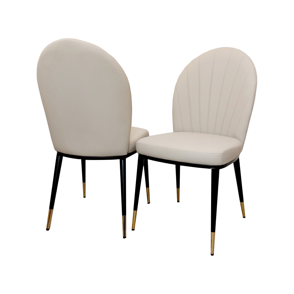 Olle Dining Chair in Beige Leather