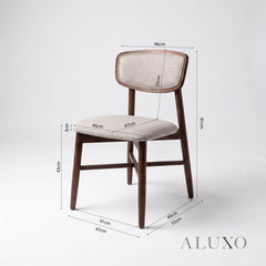 ALUXO® Elegantia Walnut Dining Chair – Set of 2