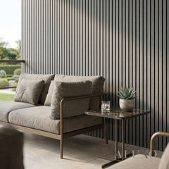 Exterior Wall Panel Composite Cladding Standard Slat - Grey Oak | 180cm / 290cm (Set of 4)