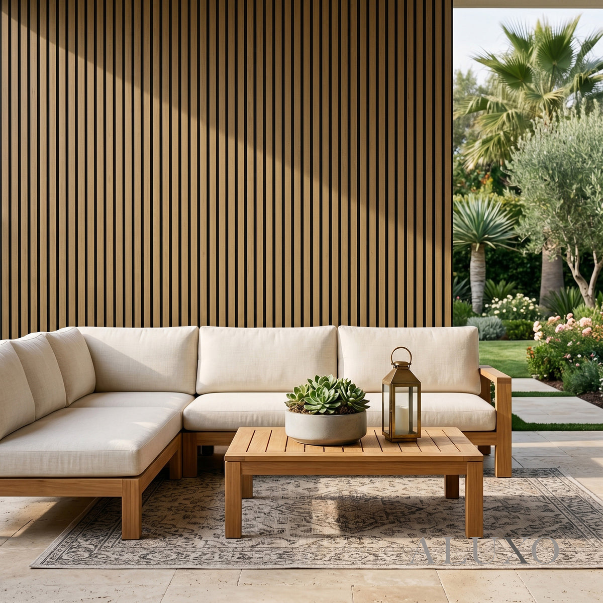 Exterior Wall Panel Composite Cladding Standard Slat - Light Oak | 180cm / 290cm (Set of 4)