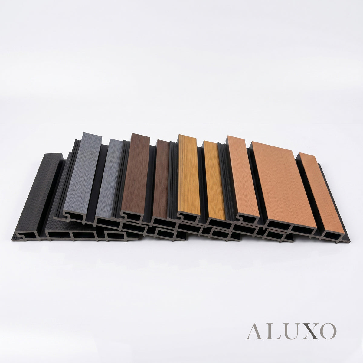 Sample -  Kladd™ Wide Exterior Composite Cladding 86mm Slat Wall Panel