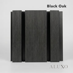 Exterior Wall Panel Composite Cladding 86mm Wide Slat - Black Oak | 180cm / 290cm (Set of 4)