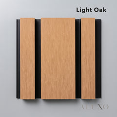 Exterior Wall Panel Composite Cladding 86mm Wide Slat - Light Oak | 180cm / 290cm (Set of 4)