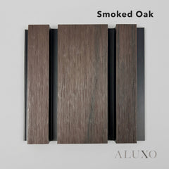 Exterior Wall Panel Composite Cladding 86mm Wide Slat - Smoked Oak | 180cm / 290cm (Set of 4)