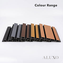 Exterior Wall Panel Composite Cladding 86mm Wide Slat - Light Oak | 180cm / 290cm (Set of 4)