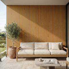 Exterior Wall Panel Composite Cladding Standard Slat - Walnut | 180cm / 290cm (Set of 4)