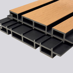 Kladd™ Wide Exterior Wall Panel Composite Cladding 86mm Slat - Light Oak | 180cm / 290cm (Set of 4)