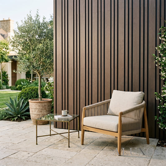 Exterior Wall Panel Composite Cladding 86mm Wide Slat - Smoked Oak | 180cm / 290cm (Set of 4)