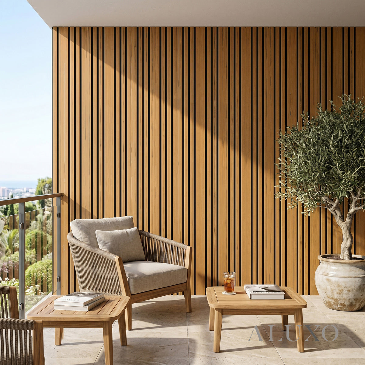 Exterior Wall Panel Composite Cladding 86mm Wide Slat - Walnut | 180cm / 290cm (Set of 4)