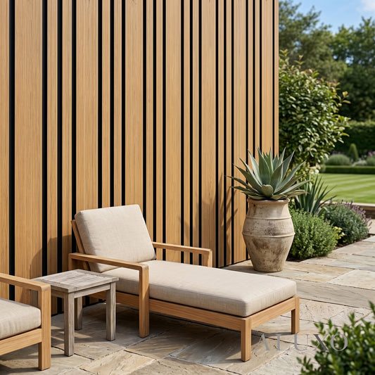 Exterior Wall Panel Composite Cladding 86mm Wide Slat - Walnut | 180cm / 290cm (Set of 4)