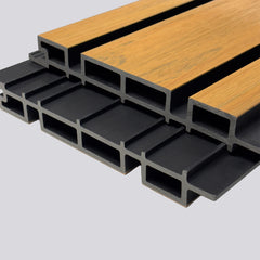 Kladd™ Wide Exterior Wall Panel Composite Cladding 86mm Slat - Walnut | 180cm / 290cm (Set of 4)