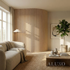 Flexii™ Flex Oak Slatted Wall Panel | Flexible Wood Slats 240cm x 60cm (Set of 2)