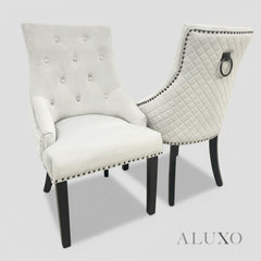 Lucca 1.8m Slimline White Marble Dining Table with 4/6/8 Gunnar Light Grey Velvet Chairs