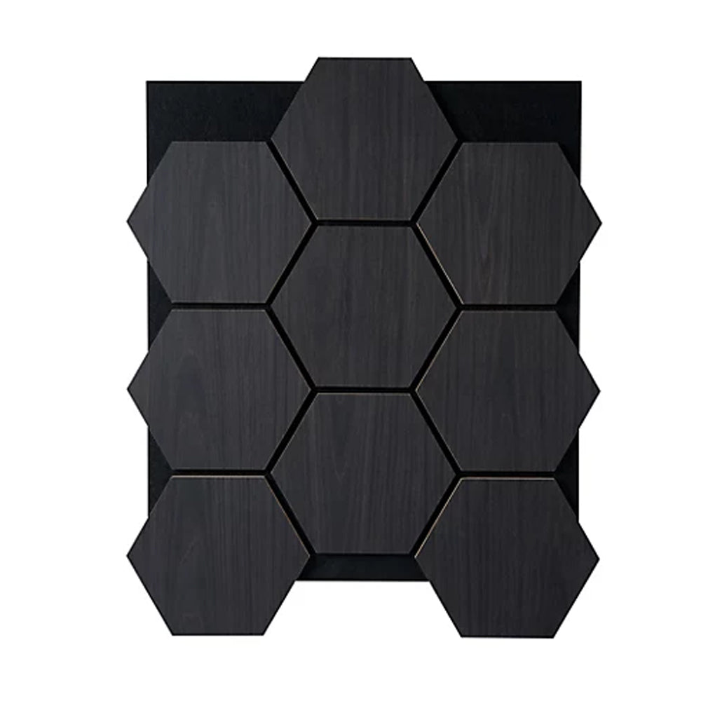 Acoustic Hexagon Wall Panel 70 x 60cm - Charcoal Black