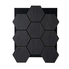ALUXO® Acoustic Hexagon Wall Panel 70 x 60cm - Charcoal Black