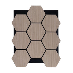 ALUXO® Acoustic Hexagon Wall Panel 70 x 60cm - Natural Oak