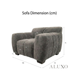ALUXO® Harlem Armchair – Cocoa Chocolate Mermaid Velvet | Deep Channel Stitched